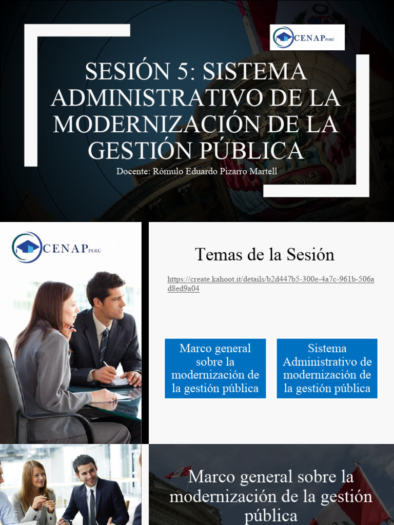 Sesion 5 Sistema Administrativo de La Modernizacion de La Gestion ...