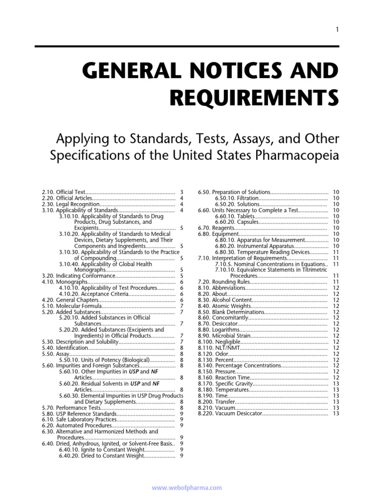 General Notices and Requirements | PDF