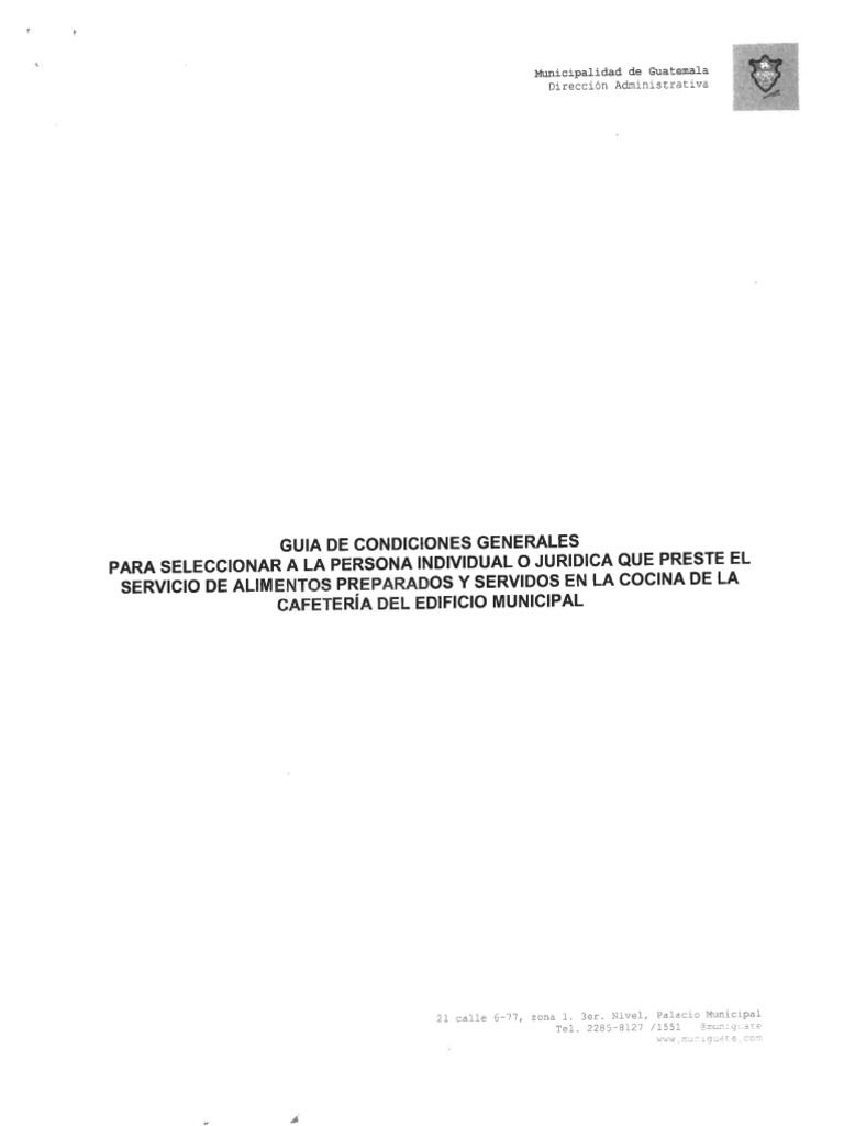 Condiciones Generales de Alimentos | PDF