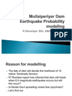 Mullaiperiyar Dam Earthquake Probability Modeling