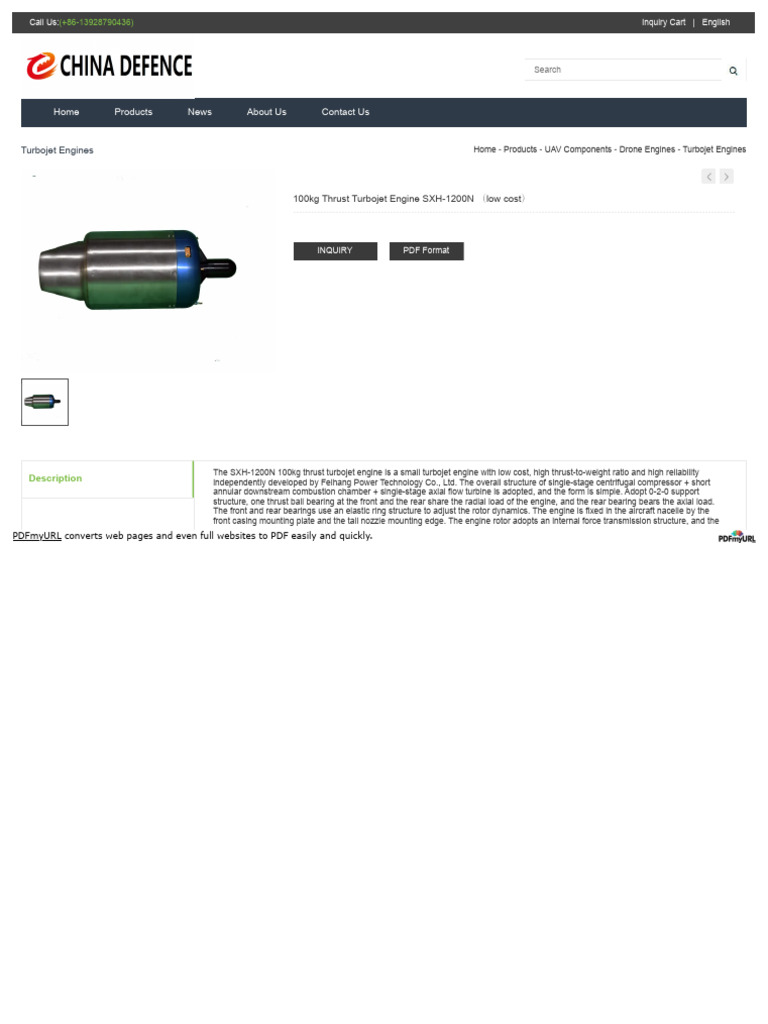 WWW Militarydrones Org CN Turbojet-Engine-For-Target-Drone-P00299p1 ...