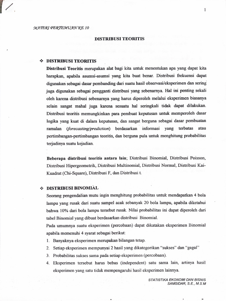 Materi Pertemuan Ke 10 | PDF