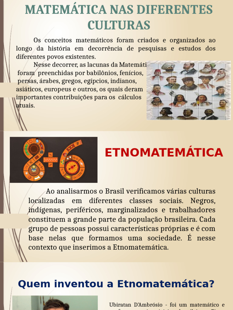 Matemática Nas Diferentes Culturas | PDF