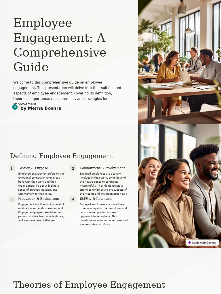 Employee Engagement A Comprehensive Guide | PDF
