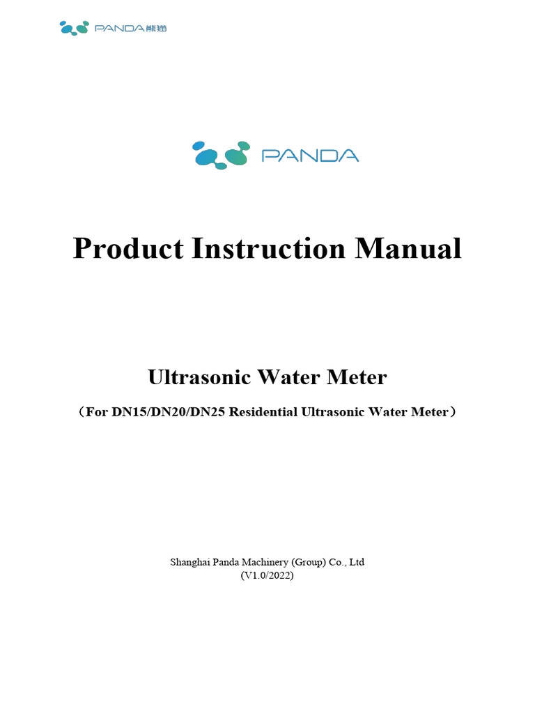 Ultrasonic Water Meter Manual | PDF | Menu (Computing) | Flow Measurement