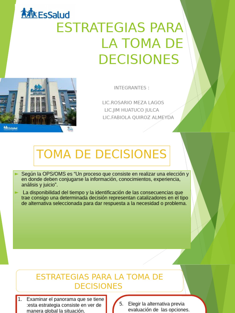 Estrategias para La Toma de Decisiones | PDF