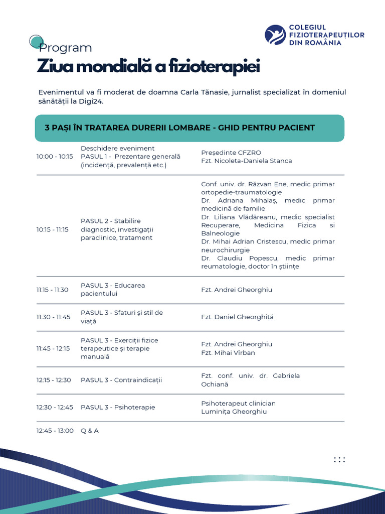 Program 8 Septembrie | PDF