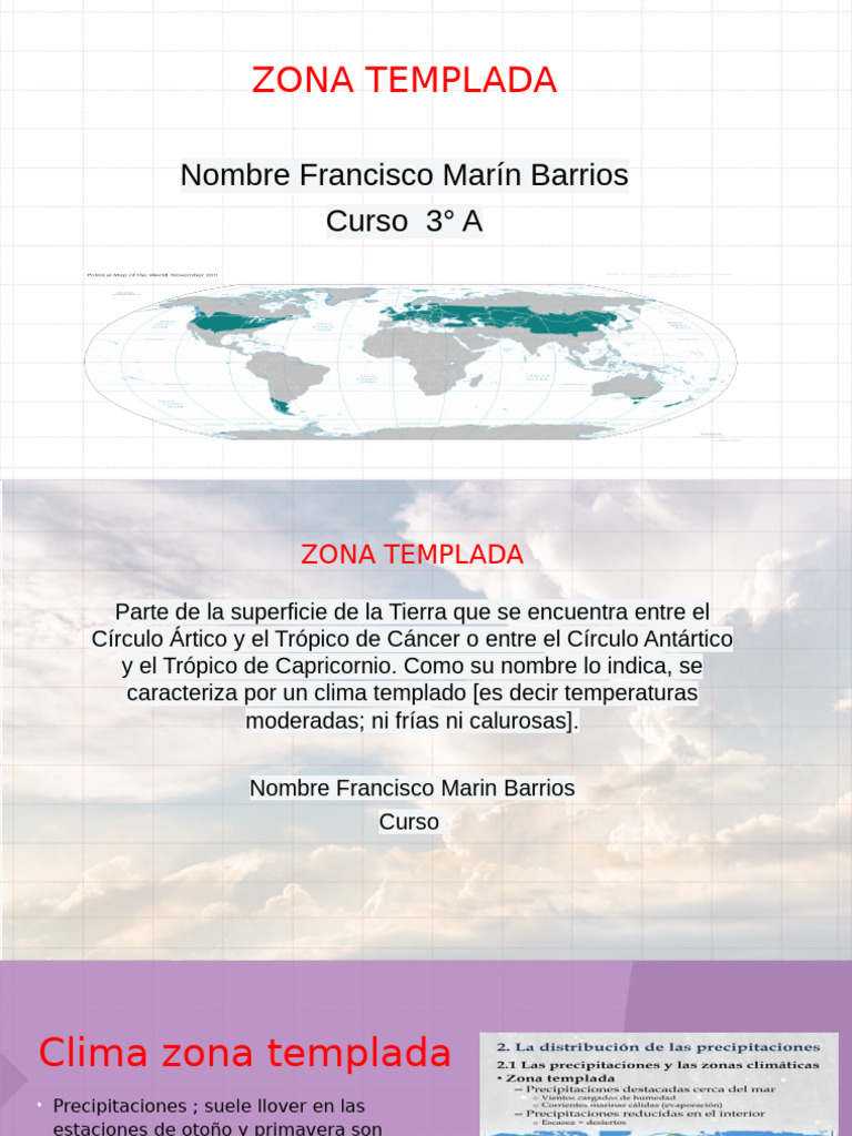 Características de la Zona Templada | PDF