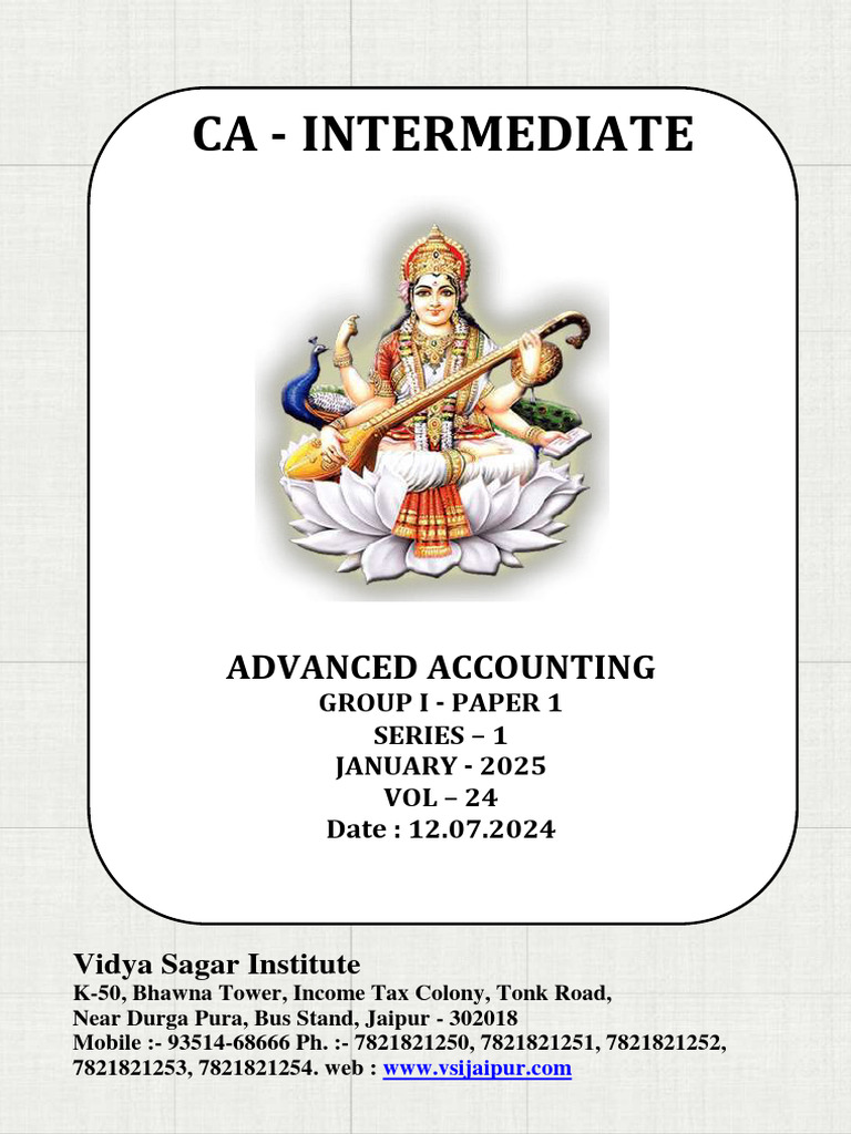 Ca - Intermediate: Advanced Accounting | PDF