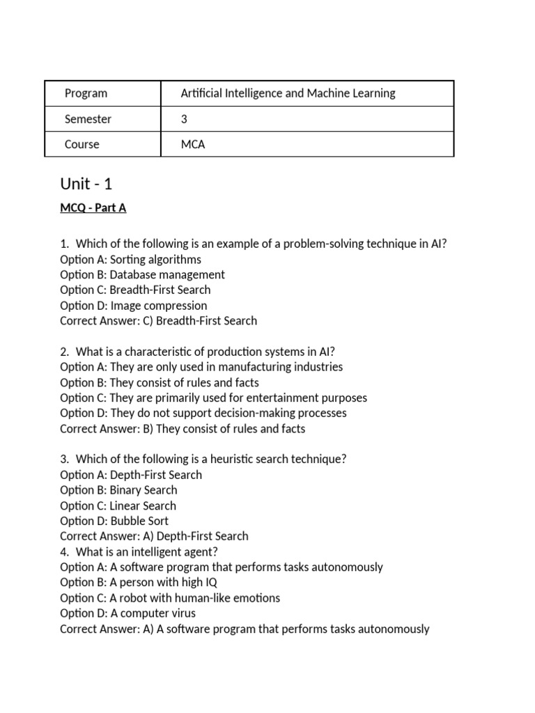 V20pca302 Artificial Intelligence And Machine Learning Pdf