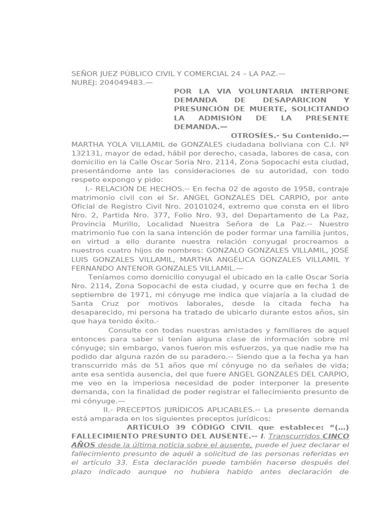 Muerte Presunta | PDF