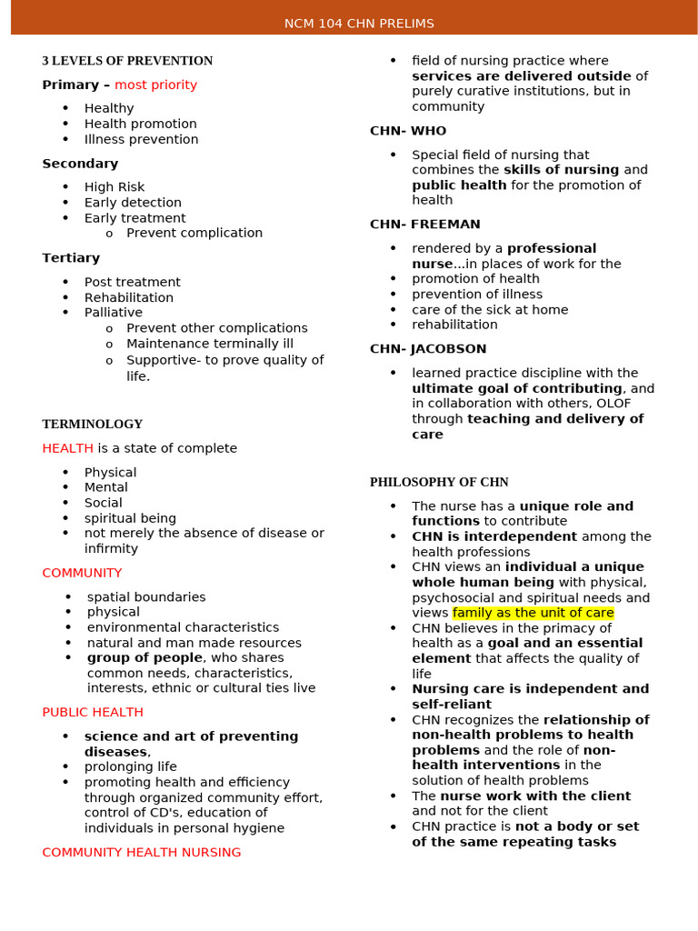 3 Levels of Prevention | PDF