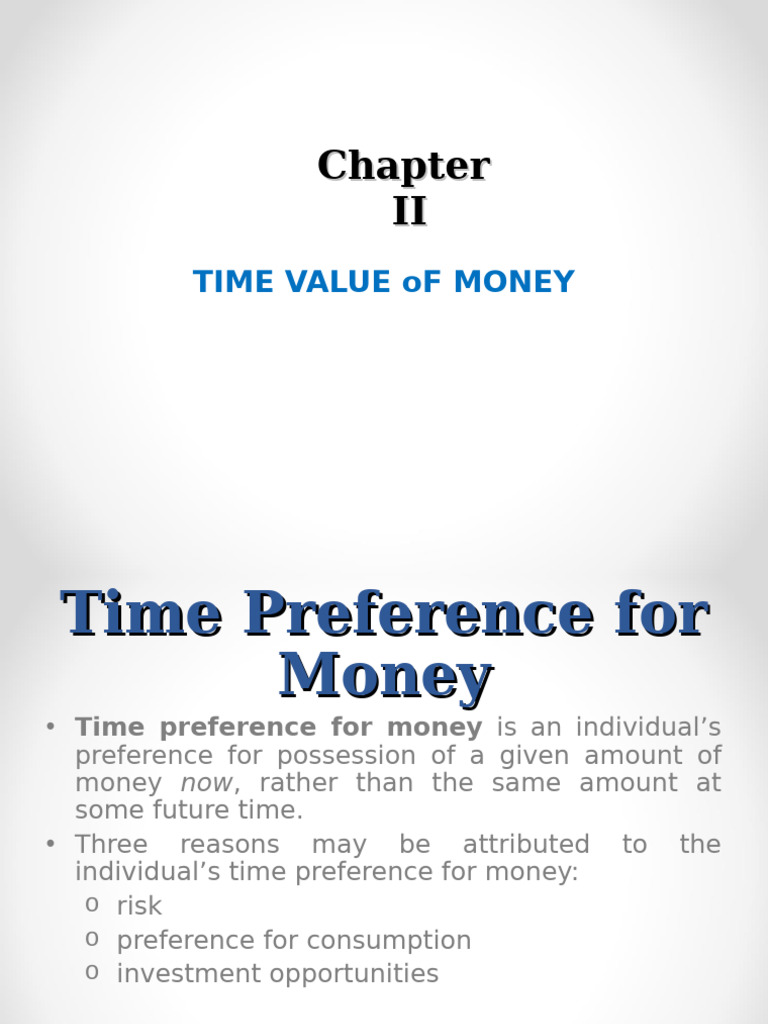 Time Value of Money Explained | PDF | Present Value | Interest