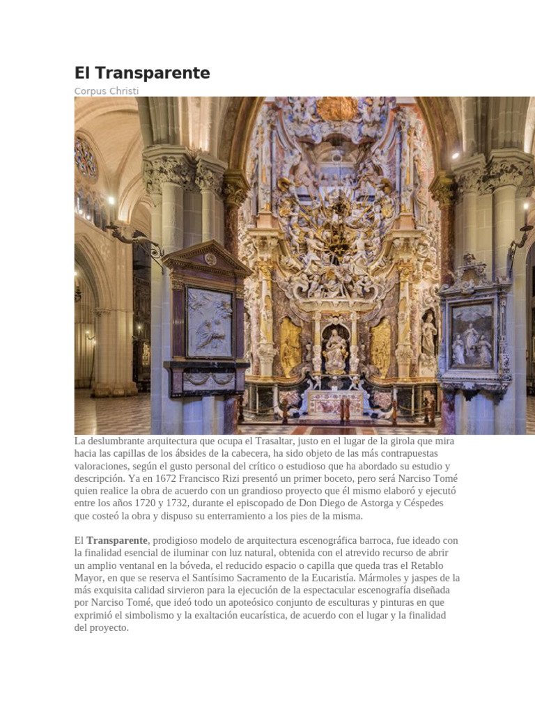 El Transparente | PDF | eucaristía