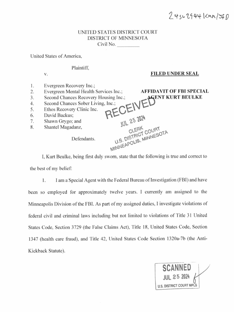 FBI Affidavit Evergreen | PDF