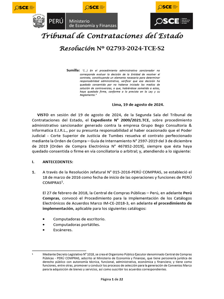 Resolucion N 2793 2024 Tce s2 | PDF
