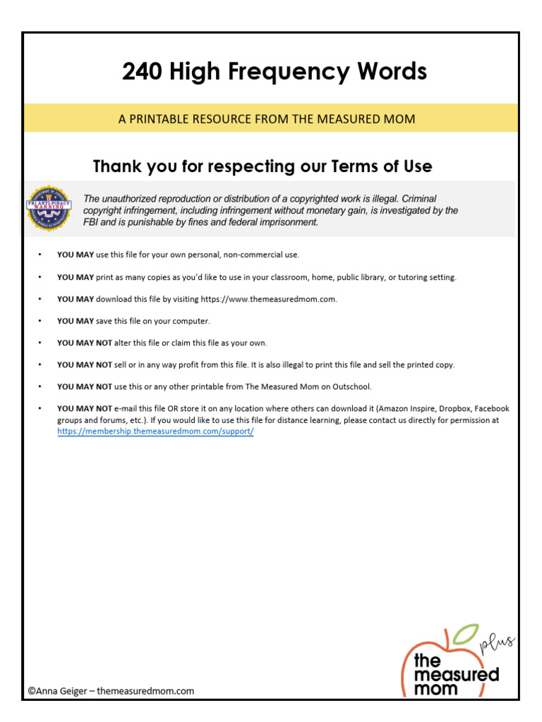 240 Words 1 | PDF