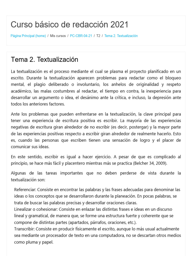 PC-CBR-04-21 - Tema 2. Textualización | PDF | Planificación ...