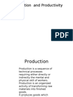 Production and Productivity