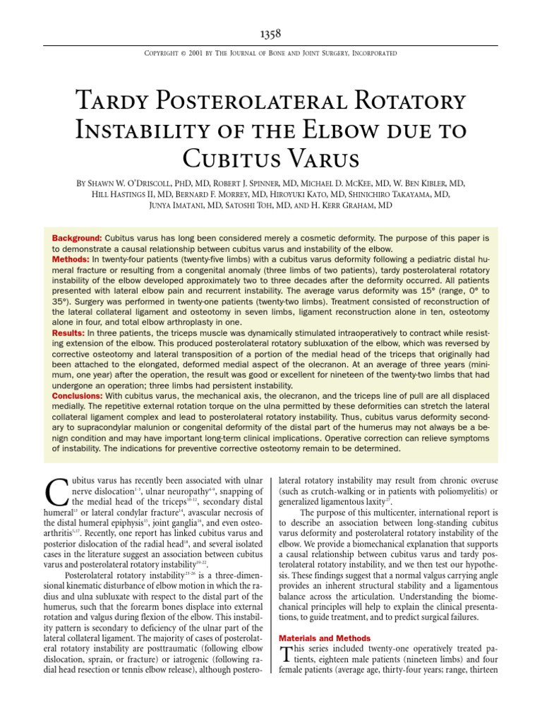 Tardy Posterolateral Rotatory Instability of The.11 | PDF