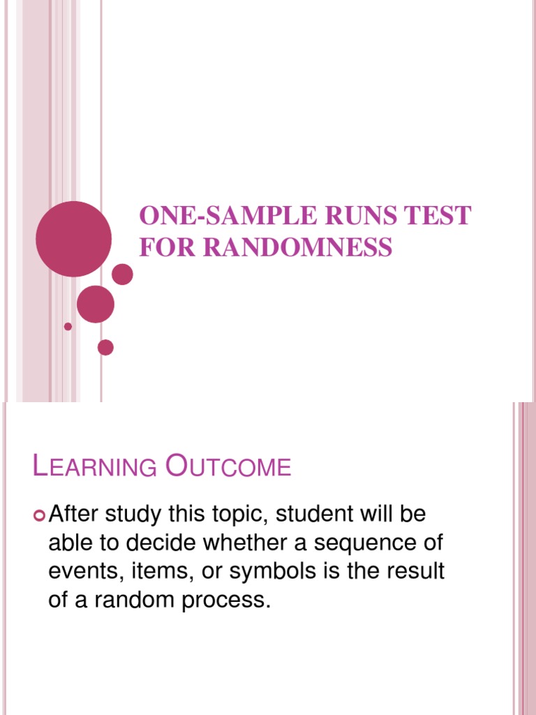 Run Test Pdf Randomness Median