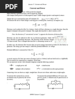 PS10 - Electric Circuit - Notes (2025) | PDF | Voltage | Electric Current