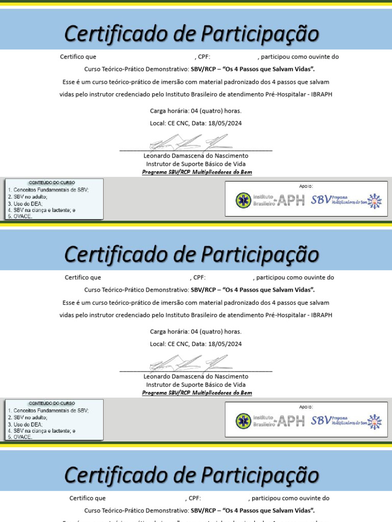 Certificados | PDF