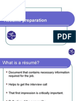 Résumé Preparation