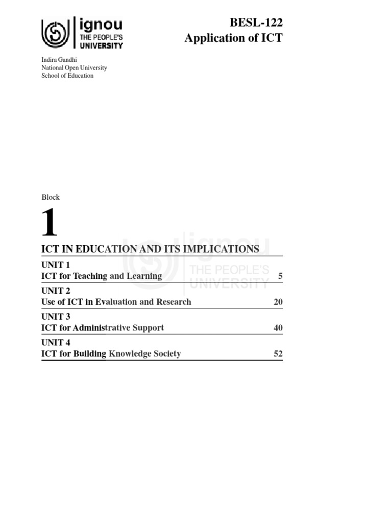 Ict in teaching ignou pdf