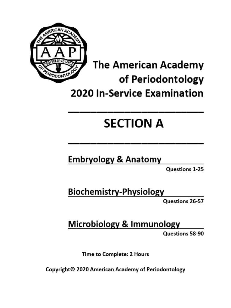 2020 AAP In-Service Exam - Highlighted | PDF