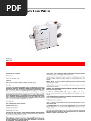Phaser 7760 Service Manual | PDF | Electrostatic Discharge