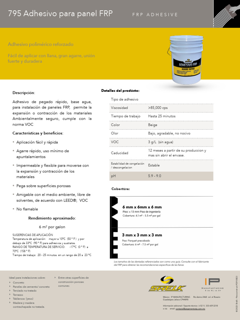 Ftec 795 FRP Adhesive | PDF
