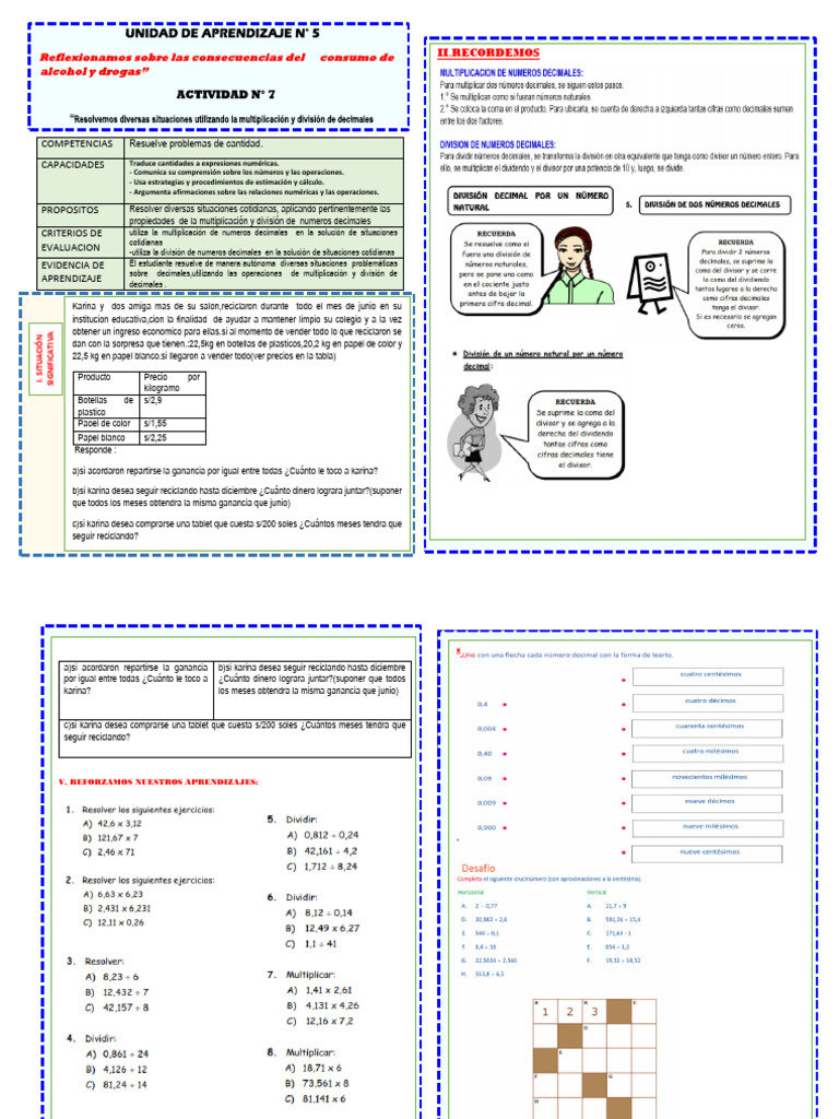 Ficha 7 Semana 4 Eda 5 1° | PDF