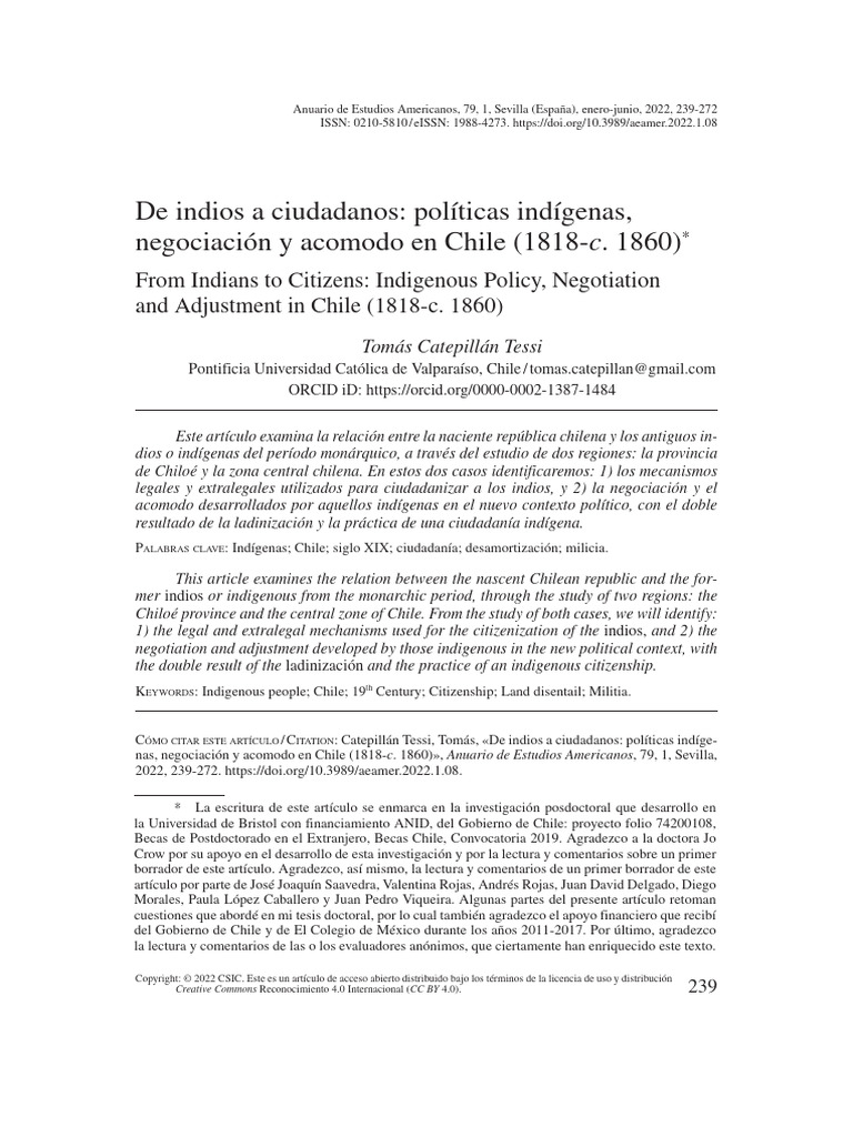 De Indios A Ciudadanos: Políticas Indígenas, Negociación y Acomodo en ...