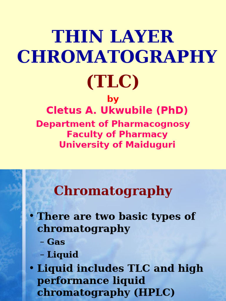 TLC Lecture I Introduction | PDF