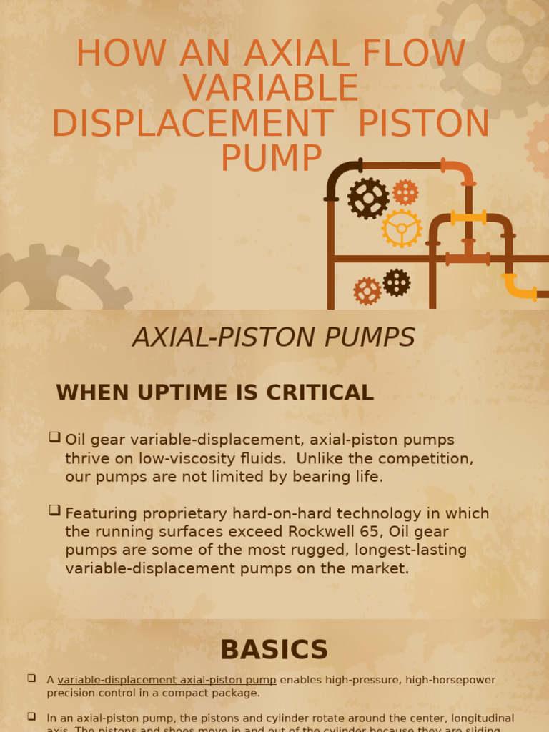 How An Axial Flow Variable Dispalacement Piston Pump | PDF