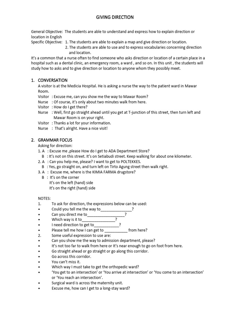 Giving Direction-2 | PDF