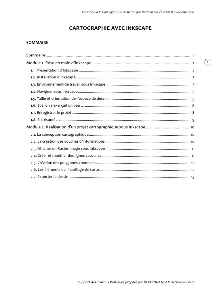 CartAO Inkscape Support Des TP PDF