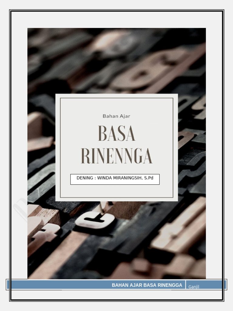 Bahan Ajar Basa Rinengga | PDF