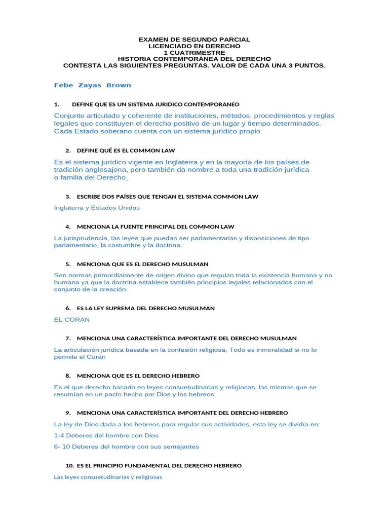 Examen de Segundo Parcial | PDF