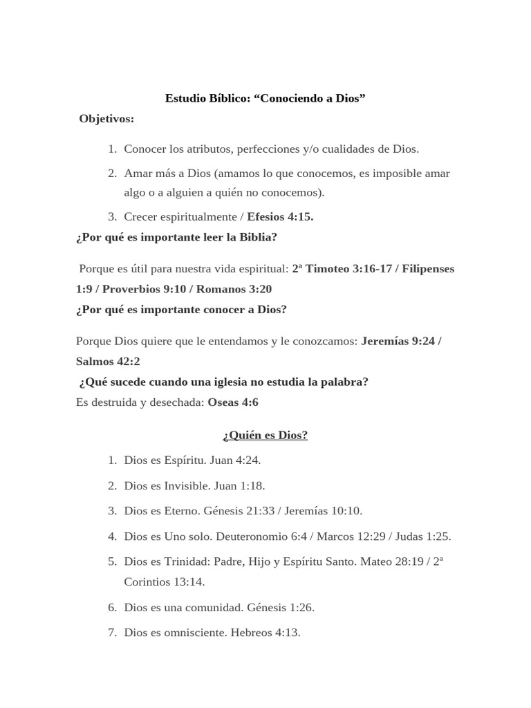 Conociendo A Dios | PDF