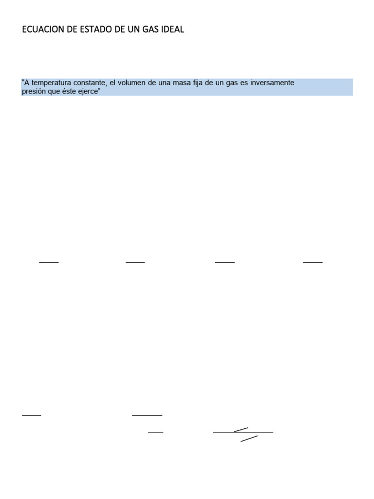 Ecuacion de Estado de Un Gas Ideal | PDF | Gases | Métodos y materiales ...