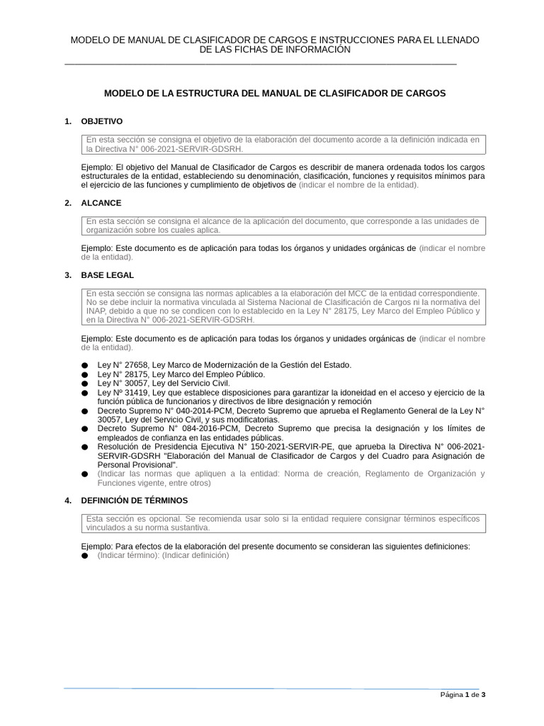 Estructura del MCC – Modelo referencial en versión editable | PDF