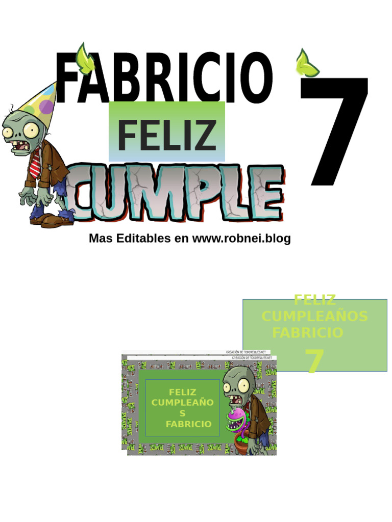 Logo Editable Plants Vs Zombie | PDF