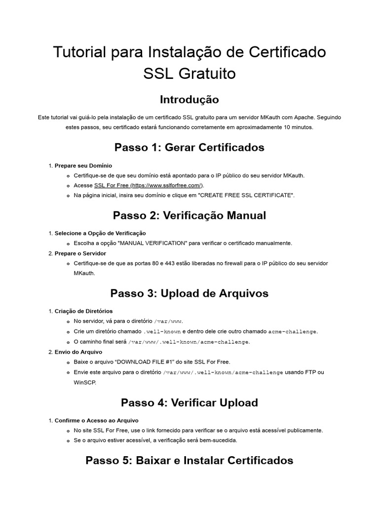 SSL MK Auth | PDF
