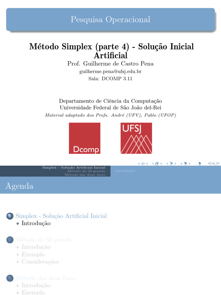 Pesquisa Operacional Aula 13 Mtodo Simplex Parte 4 Soluo Artificial | PDF