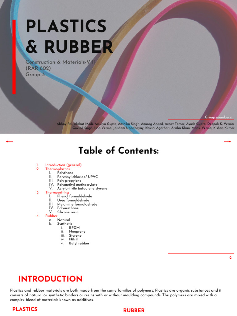 Plastics - & - Rubber - Group 3 | PDF