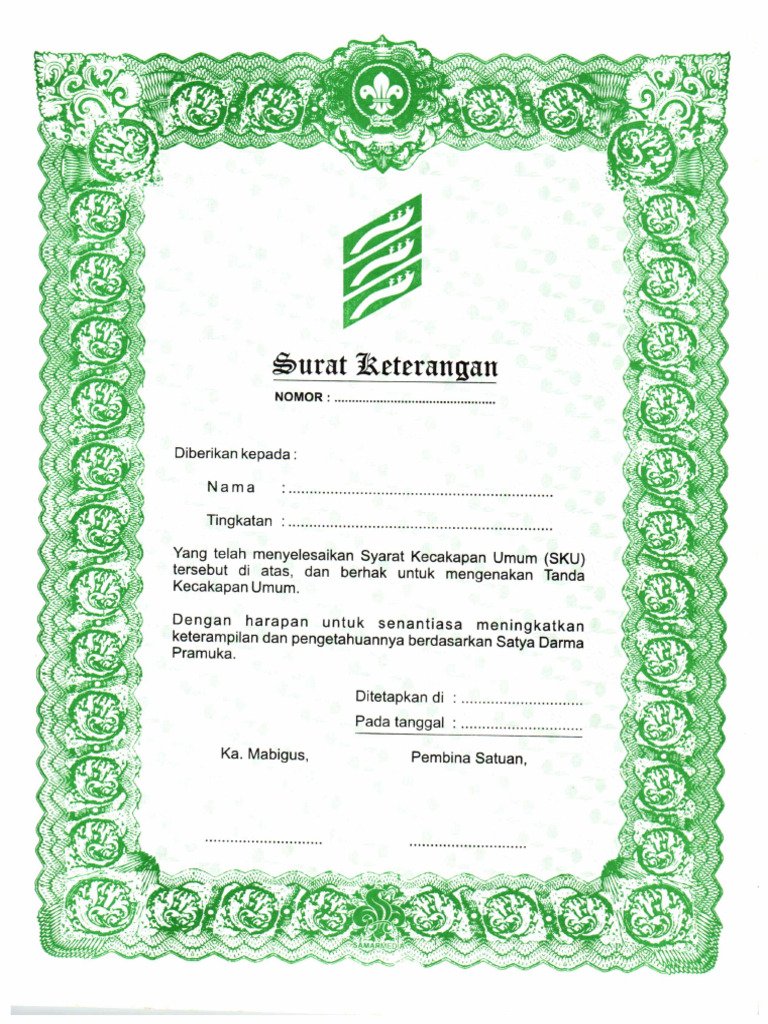 Piagam Pramuka 20240726 - 22251900 | PDF