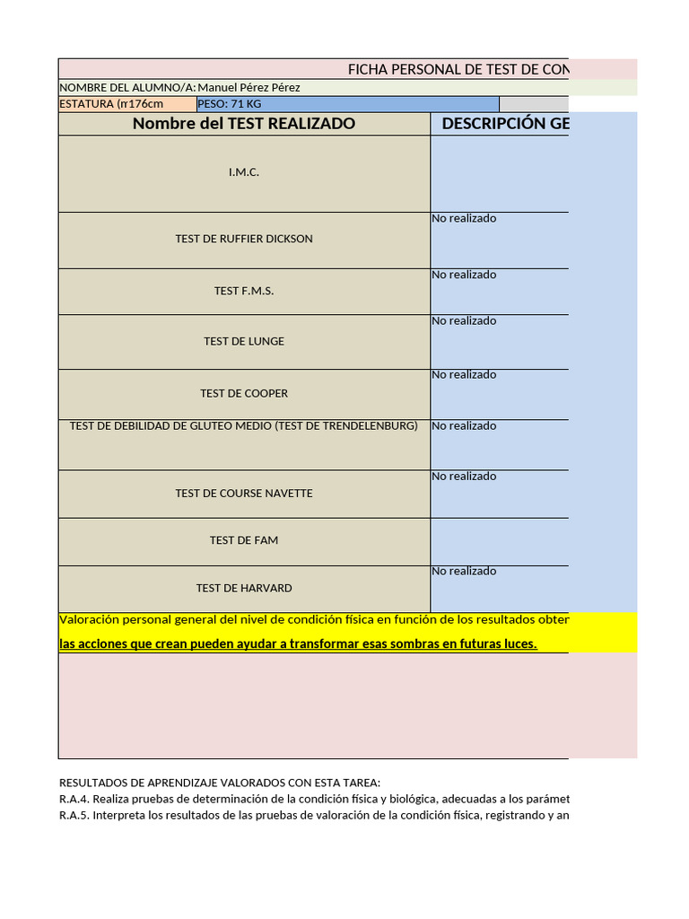 Copia De Ficha De Test Fã Sicos Pdf