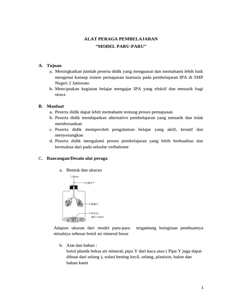 Alat Peraga Paru2 | PDF